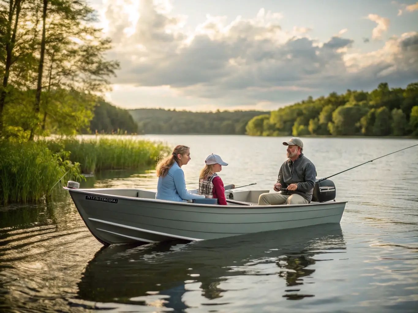 A photo of participants in a community fishing event, showcasing various age groups and skill levels, all enjoying a day of carp fishing at a local lake.